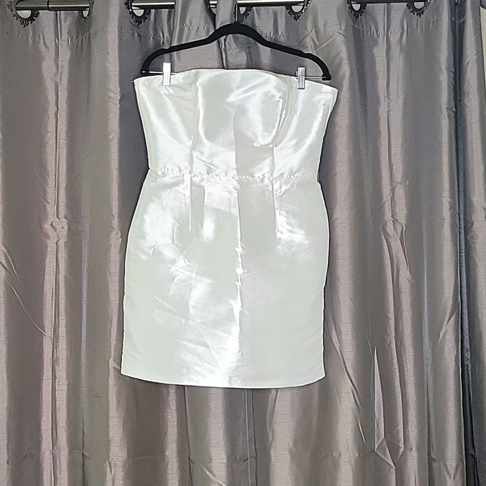 ASOS White Metallic Dress